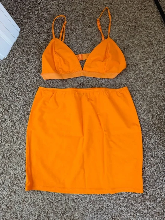 h:ours Purple & Orange Abstract Long-Sleeve Mini Dress - Picture 3 of 3